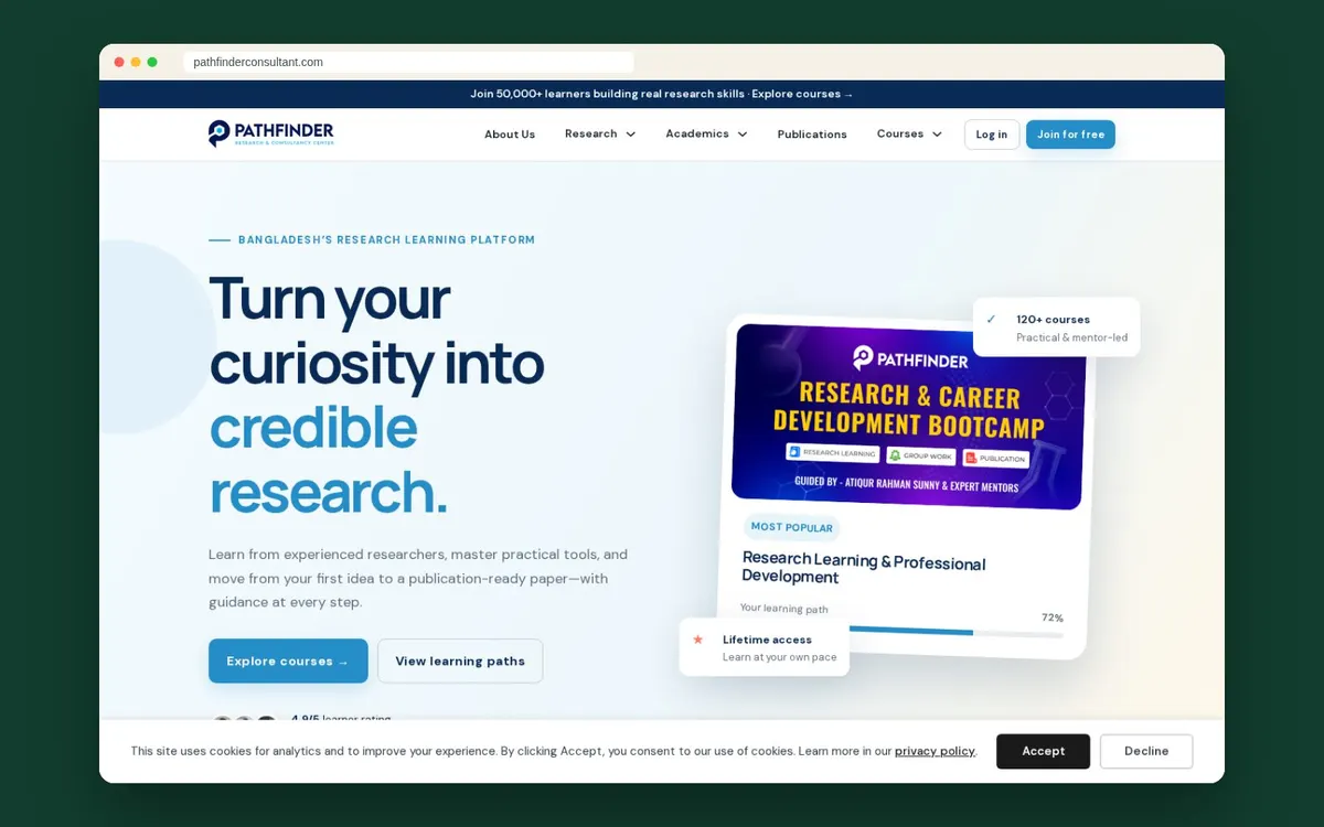 Pathfinder Consultant website